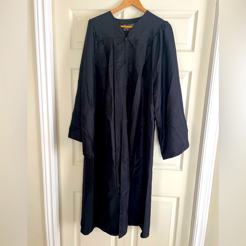 Classic Black Graduation Gown EUC
